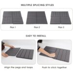 Interlocking Deck Tiles, 12 PCS 12” x 12” Patio Tiles Waterproof Plastic Outdoor Flooring Covering All Weather for Walkway Front Porch Poolside Balcony Backyard, Gray - Image 4