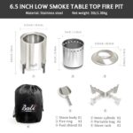 BALI OUTDOORS 6.5 inch Tabletop Fire Pit Round, Stainless Steel Table Top Firepit Small, Outdoor Smokeless Firepit Portable - Image 6