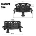 Panovue 32 inch Fire Pit for Outside, Heavy Duty Wood Burning Fire Pits with Fire Poker, Outdoor Octagonal Firepit for Camping, Yard, Patio - Image 5