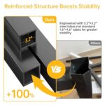 PURARELAX Heavy Duty Carport, 12x16ft Carport with Arch-Roof Polycarbonate Panel, Garage Car Shelter Outdoor Storage Shed for Cars, Boats and Trucks,Gray - Image 3