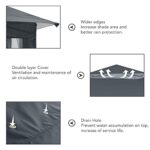 MASTERCANOPY Patio Gazebo Outdoor Pop Up Gazebo with Mesh Walls (13x13,Dark Gray) - Image 4