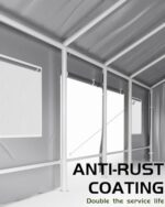 DEXSO 25'x13'x11' Windproof Carport Heavy Duty, 20 GA. Reinforced Poles & 14 mil PE Canopy, Extra Large Anti-High Wind Portable Garage for Full-Sized Pickup Truck and Bass Boat, Grey - Image 3