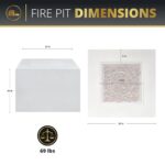 Kinger Home Kai 4-Piece Outdoor Patio Furniture Set with 32-Inch Fire Pit, Outdoor Loveseat and Stationary Chairs, Rattan Wicker, Aluminum Frame, Includes Fire Glass & Wind Guard - Image 8