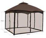 SCOCANOPY Brown 10' x 12' Gazebo Netting for Lowe's Allen Roth 10X12 Gazebo Model #GF-12S004B-1 / GF-12S004BTO/ TPGAZ17-002 - Image 2