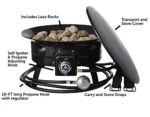 Flame King Smokeless Portable Propane Fire Pit Bowl, 19 inches, 58K BTU with Propane Grip Scale, Self Igniter, Cover, & Carry Straps for RV, Camping, & Outdoor Living - Image 4