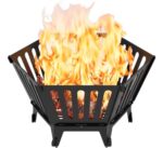Waaliji 22.5 Inch Portable Hexagon Fire Pit with Travel Bag — Smokeless Patented Design Outdoor Wood Burning Fire Pit for Camping, Backyard, Patio, Bonfire, Picnic and BBQ, Vertical Hollow Style