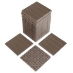 VINGLI Interlocking Deck Tiles, Anti-Slip Plastic Tiles for All Weather, Outdoor/Indoor Flooring for Patio, Porch, Poolside, 27 Pcs 11.4” x 11.4” (Light Coffee)