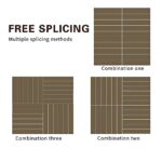 MCombo 10 Pieces Patio Wood Deck Tiles 12 x 12 inches, Interlocking Flooring Oiled Finish for Outdoor, Balcony and Backyard (Light Brown) - Image 4