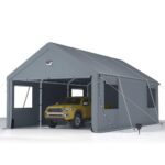 Car Ports 12x20 Heavy Duty,Carports with Sidewalls,Carport Canopy All Weather,Gray