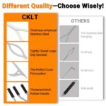 40" Fire Tongs Firewood Grabbers and Fire Poker Set, Stainless Steel Large Log Grabbers for Outdoor Fireset Fire Pit Bonfire Campfire Backyard Deck Indoor Fireplace Tools Set - Image 3