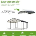 AIRWIRE 10x15 Metal Carport Carports with Enhanced Base Heavy Duty Garage Outdoor Galvanized Car Shelter for Car, Boats and Truck - Image 4