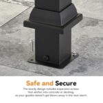 Modern Shade The Horizon Hardtop Gazebo 10' x 12' with 4 LED Lights, Permanent Outdoor Gazebo with Galvanized Steel Double Roof, Grill Pavilion with Decor Hooks, Mosquito Nettings, Black - Image 8