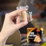 Hosoote 70 pcs Fire Starter - Natural Fire Starters for Fireplace, Pellet Stove & Wood, Campfires, BBQ, Pizza Oven, Fire Pit, Smoker - Fire Starters for Grill, Charcoal Fire Starter for Grill - Image 2