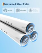 IDEALHOUSE 12x20 Ft Carport with Roll-Up Doors - Heavy Duty 200g PE Tarp Shelter with 4 Windows, Fits Full-Size Pickups, SUVs, Bass Boats & Tractors (Yellow) - Image 6