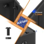 YSEJOMP 16 x 16 Inches Square Fire Pit/Bonfire Pit - Perfect for Garden Family Parties & Camping - Durable and Portable Design for Outdoor Enjoyment,Four-Sided Hollow and Breathable,Black - Image 4