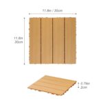 35 PCS Plastic Composite Deck Tiles, 12"x12" Composite Decking, All Weather, Patio Floor Decking Tiles for Pool Balcony Backyard Pathway Porch, Wood Color - Image 2