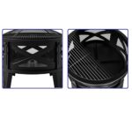 Fire Beauty 26"Steel Fire Pit with Grill Grate&Spark Screen,360° Airflow Boost Technology,Less Smoke,Larger Flames,Heavy-Duty Portable Camping Fire Pit for Backyard,Beach,RV (22lbs,4 Handles,Dual-Use) - Image 4