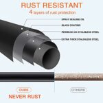 Fire Pit Poker, 46 Inch Extra Long Outdoor Fire Poker for Fireplace, Fire Pit, Campfire, Wood Stove and Indoor Use, Heavy Duty Wrought Steel Campfire Poker Tool, Rust-Resistant Black Finish - Image 3