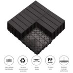 Interlocking Deck Tiles, 12 PCS Outdoor Patio Flooring, 12"x12" Interlocking Decking Tile Outdoor All Weather Use, Waterproof Patio Pavers for Pool Balcony Backyard Porch, Coffee - Image 2