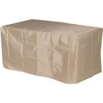 Shine Company Merida 48 in Rectangular 50,000 BTU Outdoor Glass Fiber Reinforced Concrete Propane Gas Fire Pit Table w/GFRC Tabletop, Stainless Steel Burner, Lava Rocks, Natural Wood Look - Brown - Image 7