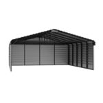 Arrow 3-Sided 20x24x7 Galvanized Steel Carport Kit - Eggshell (CPH202407ECL3) - Image 2