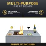 Kinger Home Kai 4-Piece Outdoor Patio Furniture Set with 32-Inch Fire Pit, Outdoor Loveseat and Stationary Chairs, Rattan Wicker, Aluminum Frame, Includes Fire Glass & Wind Guard - Image 4