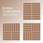 SHPAI Plastic Interlocking Deck Tiles 36 Pack, Patio Decking Tiles 12"x12" Not-Slip All Weather Use, PVC Waterproof Outdoor Flooring Pavers for Backyard, Poolside, Porch, Balcony -Brown - Image 6
