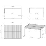 Kozyard Outdoor Louvered Pergola 12ft x 16ft Pergola Sun Shade All-Weather Aluminum Packing Shelter with Drainage System and Adjustable Roof Waterproof for Outdoor Poolside Deck Patio Garden Yard - Image 7