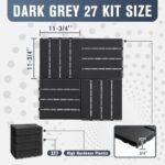 Plastic Interlocking Deck Tiles, 27 Pack Outdoor Flooring Waterproof, 12"x12" Patio Flooring for Pool Porch Poolside Balcony Backyard Porch, Dark Grey - Image 5