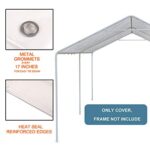 Thanaddo 10 x 20 Ft Carport Replacement Canopy Cover Garage Top Tent Shelter Tarp with Free 44 Ball Bungee Cords,White(Only Cover, Frame Not Include) (10x20 White) - Image 4