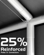 DEXSO 25'x13'x11' Windproof Carport Heavy Duty, 20 GA. Reinforced Poles & 14 mil PE Canopy, Extra Large Anti-High Wind Portable Garage for Full-Sized Pickup Truck and Bass Boat, Grey - Image 7