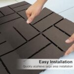 27 PCS 12x12 Interlocking Deck Tiles - All-Weather Waterproof Outdoor Pavers for Pool Decks, Balconies, Backyards & Porches, Chocolate - Image 6