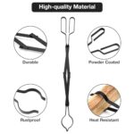 Stanbroil Outdoor Campfire Fireplace Tongs, 26" Long, Log Grabber, Black - Image 4