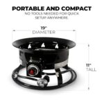 Outland Living Portable Propane Fire Pit, 19-inch, 58,000 BTU Smokeless Gas Firebowl | Perfect for Camping, Patio, Backyard, Tailgating, Deck, RV| Black 823 Standard - Image 6