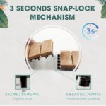 Idzo Interlocking Deck Tiles 9.6 SQFT - 10PCS Waterproof Acacia Wood Tiles, Flooring Tiles for Indoor and Outdoor - Decking Stripe Pattern, 11.81 x 11.81 x 0.91 Inches, Golden - Image 3