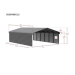 Arrow 2-Sided 20x29x9 Galvanized Steel Carport Kit - Eggshell (CPH202909ECL2) - Image 5