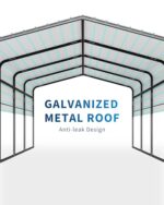 Klysiora 13 * 20FT Extra Large Metal Carport All Weather Heavy Duty Garage Round Steel carport Provides Permanent Shade for Boats, Pickups, and Tractors 418.8 lbs. - Image 6