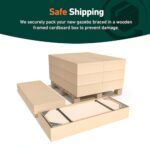 Covered Outdoor Patio Gazebo 11'x11' with Netting, Outdoor Gazebo with Stable Frame, Canopy Tent with Double Roofs and Ceiling Hooks, Pop Up Canopy Tent for Patio Lawn (Brown) - Image 8