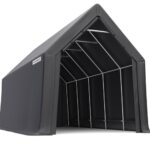 KING BIRD Heavy Duty 13X20FT RV Carport - 12.3FT Ultra High Peak Storage Shed Shelter for Trucks/SUVs with Roof Racks, Boats. Outdoor Anti-Snow Car Canopy-Dark Gray