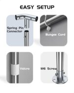 KYBOLT 10 x 20 Ft Heavy-Duty Carport, Portable Garage, 180g PE Waterproof Canopy and 8 x 1.0 mm Poles for Full-Size Pickup Trucks, Boats, and SUVs - White - Image 5