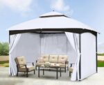 SCOCANOPY White 10' x 12' Gazebo Privacy Curtain Set Fit for Lowe's Allen Roth 10X12 Gazebo Model #GF-12S004B-1 / GF-12S004BTO/ TPGAZ17-002/TPGAZ2303 - Image 7