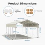 Carport, Heavy Duty Metal Car Port - Image 2