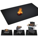 rumlick 48 x 30 inch Under Grill Mats for Outdoor Grill, Double-Sided Fireproof, Oil and Waterproof Protective Mat for Grass and Deck, Outerdoor BBQ Fire Pit Fireplace Mat