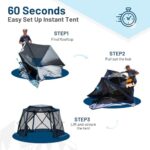 Timber Ridge Pop Up Gazebo, Portable Instant Screen House with Netting, Easy 60-Second Set-Up, Measures 12.1' x 10.5' x7.2', Fits 8 People, Ideal for Camping, Backyard, Patio, Tailgating, Picnics - Image 3