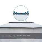 Grand Patio 13'x20' Gazebo for Patio Double Vent Canopy Anti-UV Shelter with Privacy Curtains and Netting for Deck Backyard Garden Lawns - Image 5