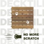 VICTORY RELAX Acacia Wood Decking Tiles 9PCS - Easy Snap Interlocking Deck Tiles for Patio Poolside Balcony Decor - All Weather Waterproof Flooring for Indoor & Outdoor (Round Joints) - Image 9