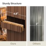 LAUSAINT HOME Outdoor Hardtop Gazebo for Patios 12x16ft, Permanent Heavy Duty Metal Double Roof Pavilion with Aluminum Frame & Enclosed Curtains and Mosquito Nettings for Lawn and Garden, Brown Metal - Image 3