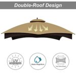 ABCCANOPY Gazebo Replacement Canopy Top for Lowe's Allen Roth #GF-12S004B-1, Beige - Image 2