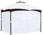 SCOCANOPY White 10' x 12' Gazebo Privacy Curtain Set Fit for Lowe's Allen Roth 10X12 Gazebo Model #GF-12S004B-1 / GF-12S004BTO/ TPGAZ17-002/TPGAZ2303