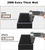 Fiwithy Outdoor Firewood Rack Bracket Kit with 4 Support Bars for Fire Wood Pile Storage, Heavy Duty DIY Fireplace Log Stacking Stand Holder for 2x4 lumber, Black, 1 Pair - Image 2